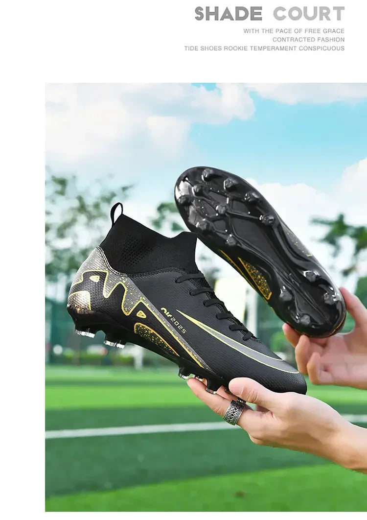 Indoor Competition Football Shoes Outdoor Grass Anti Slip Sports Shoes Light Breathable Casual Shoes Traning Sneakers Teenagers
