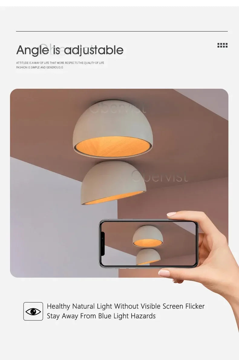 Bedroom Lamp Ceiling Lamp Creative Inclined Ceiling Room Light Personality Modern Minimalist Wood Grain Study Lamp Owner