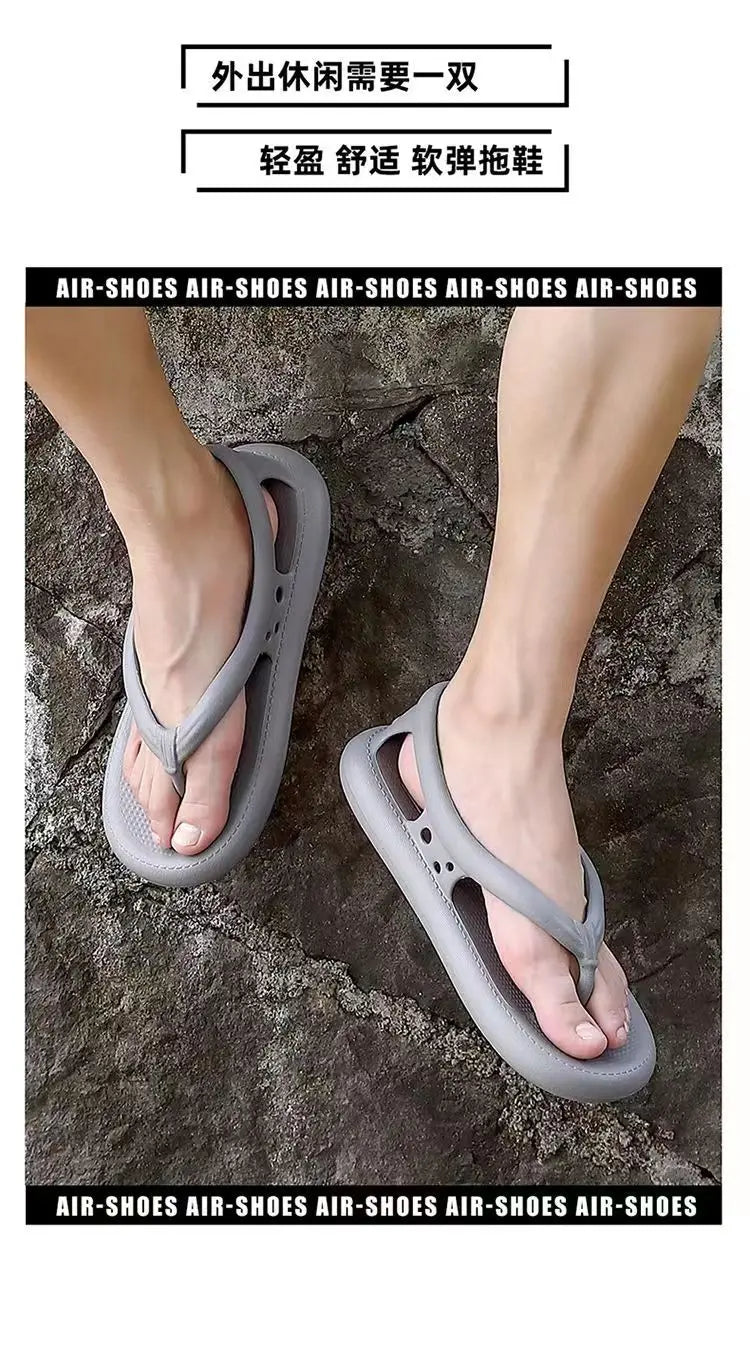 high-heeled sandals Flip-flops, men and women can wear anti-skid wear-resistant jacketed thick slippers in summer 2023