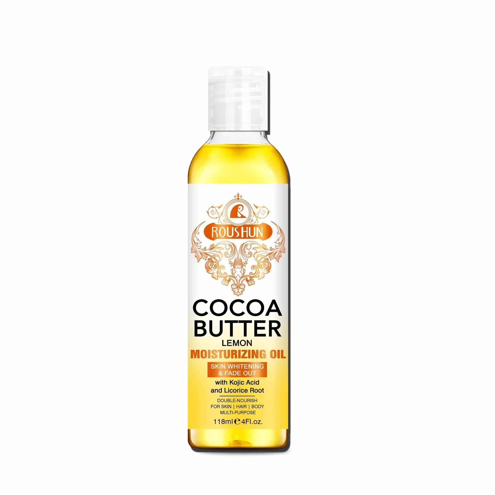 118ML Cocoa Butter Body OILlSkin care oil moisturizes and nourishes skin large capacity full body essential oil