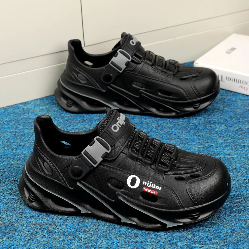 Men's Outdoor Sandals Sport Slippers Beach Slides Breathable Clogs Men Casual Garden Shoes Non-slip Hiking Men Outdoor Sandals