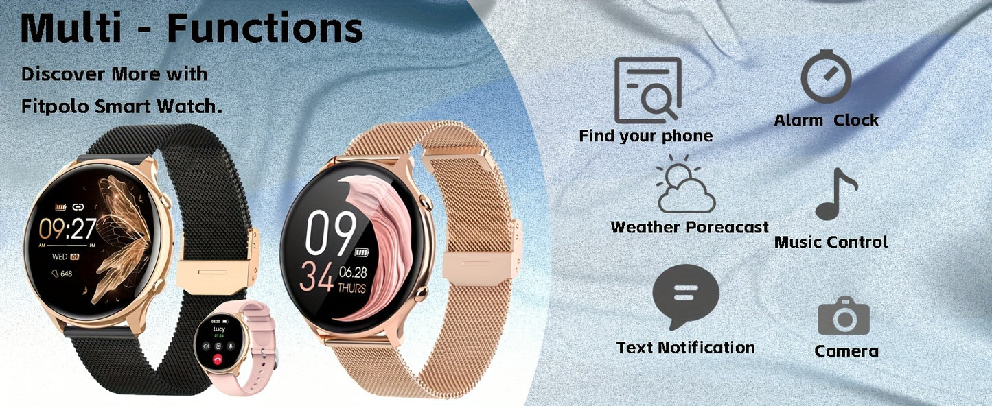 Smart Watches For Women, Answer/Make Calls, 1.39" Smartwatch, 120+ Sports Mode, Pedometer, For Android And IOS, Holiday Gift Idea, For St. Patrick's Day, School Season, Girl's Day