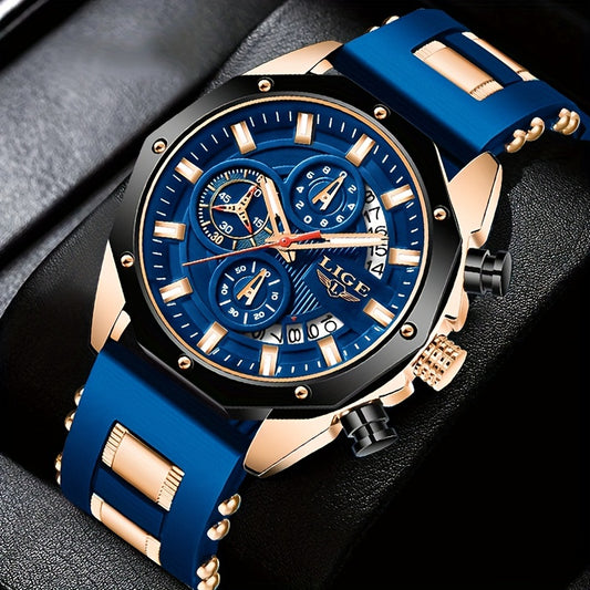 2024 New Fashion Men's Watch. Chronograph Calendar luminous Quartzwatch. Outdoor Casual Sports Watches. Suitable for giving to Students or Men.