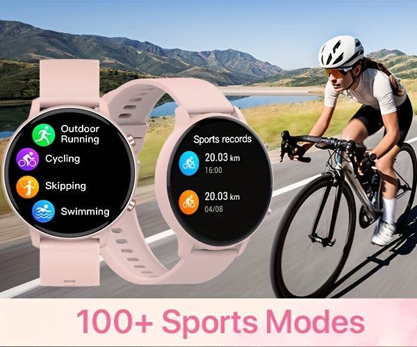 1.39-inch Women's Smart Watch with Full Touch Screen, Make/Receive Calls, Message Push, Fitness Tracker, Pedometer, 100+ Sports Modes for iPhone/Android Phones