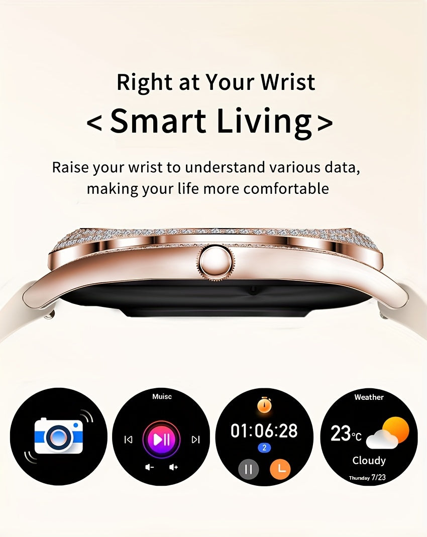 Smart Watch (Answer/Make Call), 128"AMOLED High-definition Color Screen, IP67 Waterproof/ Calculator/ Engineering Test Mode & Shipping Mode/Do Not Disturb Mode/Battery Saver Mode Fitness Watches for Women & Men