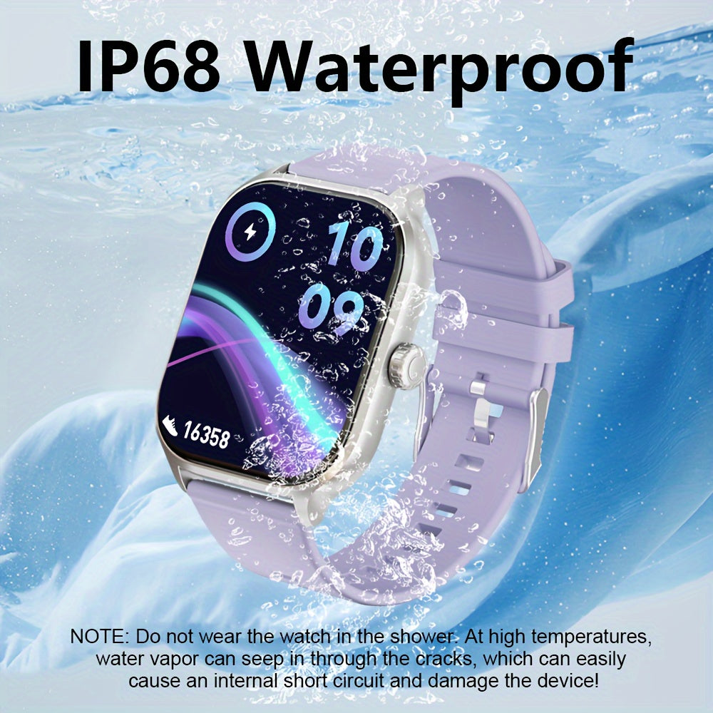 LAXASFIT 2.01" Full Touch Screen Smartwatch - IP68 Waterproof, Wireless 5.3, Fitness Tracker with Call & Text Alerts, 100+ Sports Modes, USB Charging, Compatible with Android/iPhone - Sleek Design for Men & Women, Smart Watch