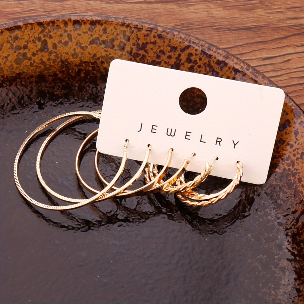 Boho Vintage Style 14K Golden Plated Zinc Alloy Earring Set, Alloy Ear Needle, Non-Feathered Jewelry for Women