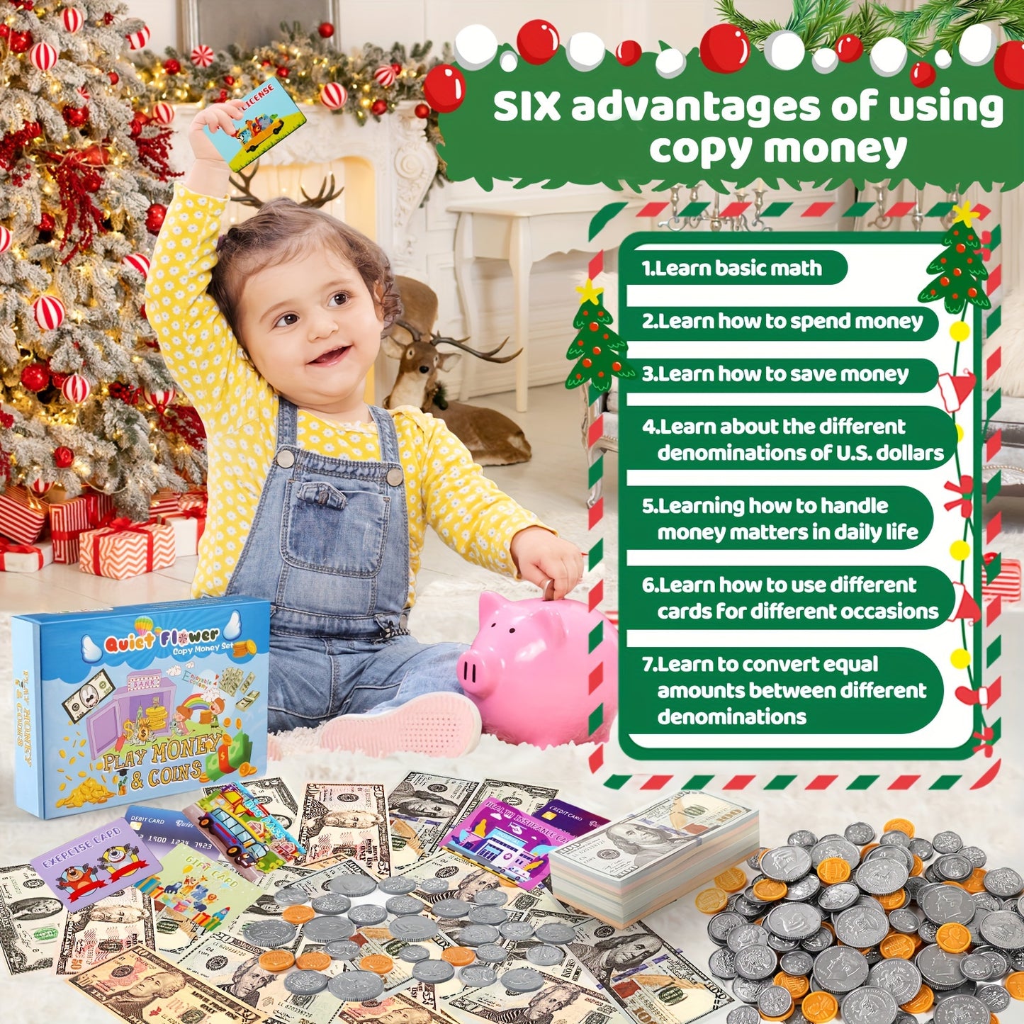 248pcs Play Fake Props, Learning Education Toys for Kids to Learn, Teaching Counting Resources Activity for Classroom, Develops Early Math Skills Toys Gift for Age 3 4 5 6 7 8+ Year Old