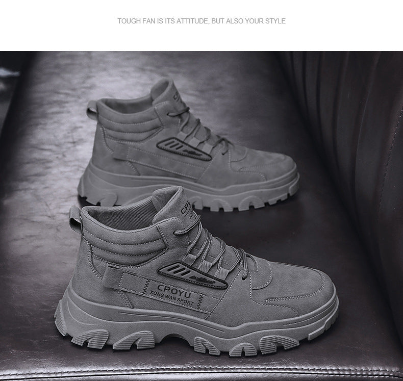 Mens Autumn High-Top Waterproof And Non-Slip Work BootsMartins