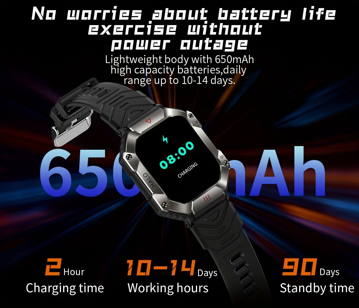 Smart Watch (Answer/Make Call), 2.0 Inch 100+Sport Modes/Altitude Pressure Compass/GPS Track Watch MAC Address Viewing, Watches For Android & Iphone. Fitness Watch For Women/Men
