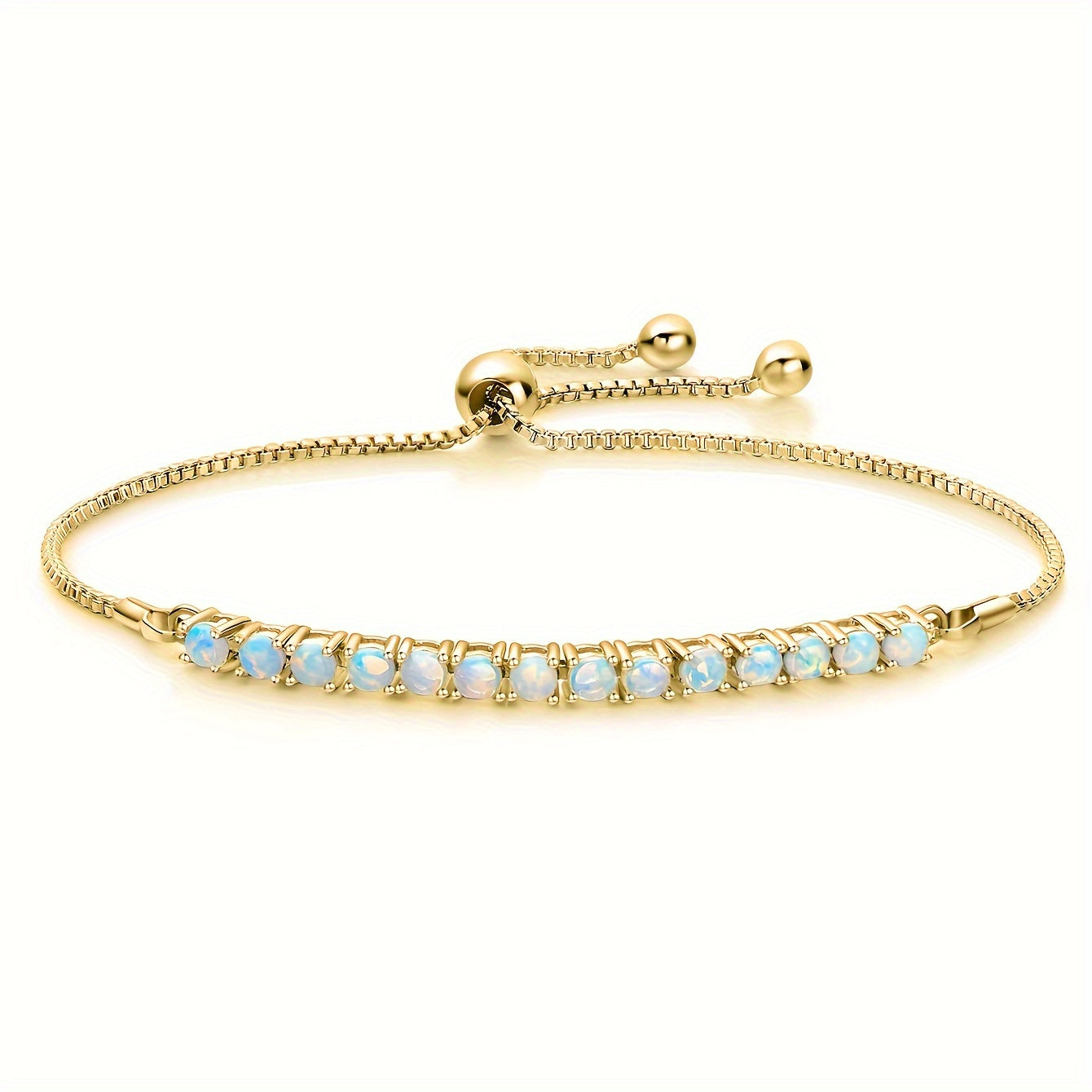 [Romantic Bracelet] Romantic Elegant Women's Coveted Choice - Australian Precious Synthetic Opal Stretch Bracelet | Dazzling Multicolor Unique Charm, Versatile Exquisite Jewelry for Holiday Gifts or Personal Use