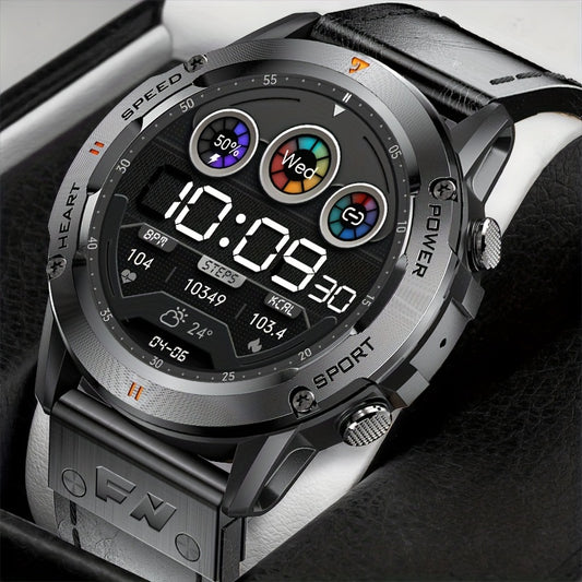 ساعة ذكية Lige للرجال (الرد على المكالمات/الاتصال بها) شاشة لمس عالية الدقة 1.39 بوصة، بطارية 400 مللي أمبير، 120 وضعًا رياضيًا، ساعة منبه، تحكم في الموسيقى/الكاميرا، حزامان، ساعة لياقة بدنية متوافقة مع هواتف Android وiPhone