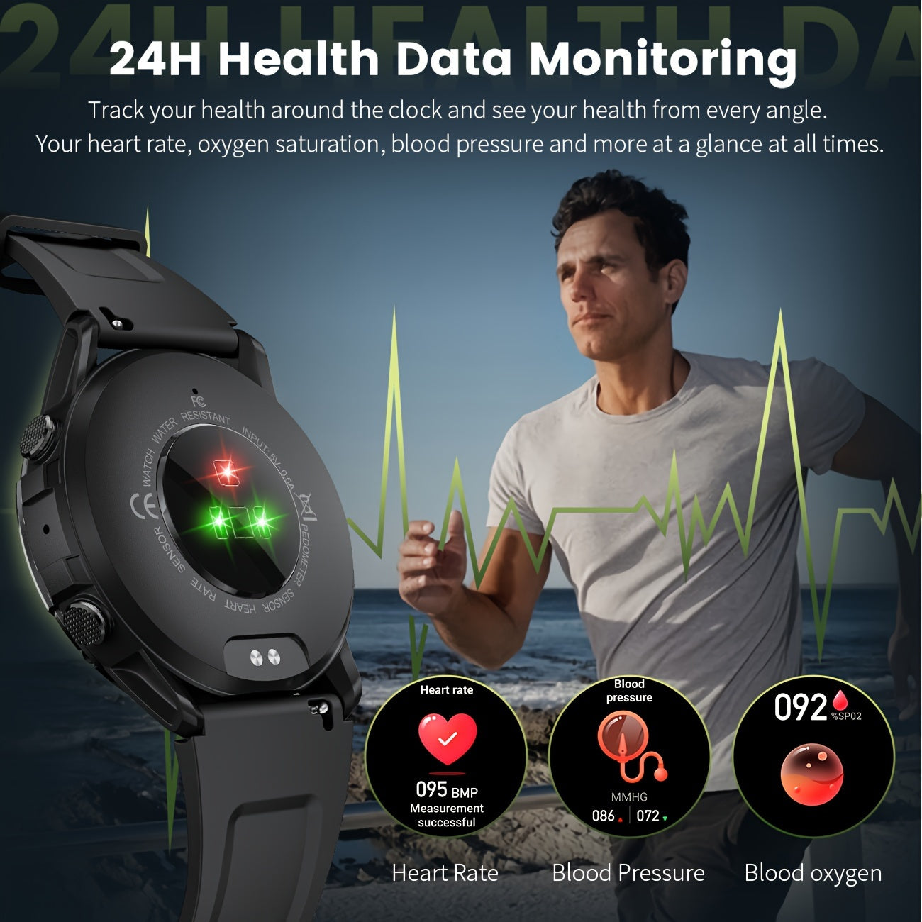 Lige Smart Watch for Men (Answer/Dial Calls) 1.39'' HD Touchscreen Smart watch 400mAh Battery 120 Sports Modes Alarm Clock Music/Camera Control 2 Straps Fitness Watch for Android Phones and iPhone Compatible