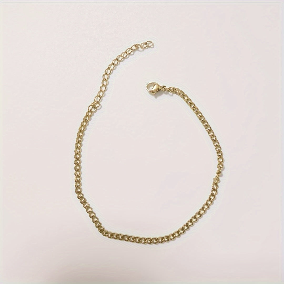 3-7mm Chunky Miami Curb Chain Stainless Steel Bracelet For Men Women Cuban Link Chain Wristband Classic Punk Heavy Jewelry