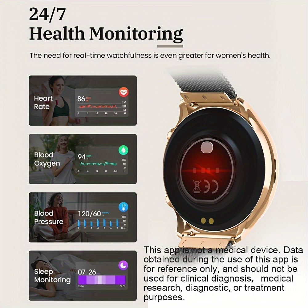 Smart Watches For Women, Answer/Make Calls, 1.39" Smartwatch, 120+ Sports Mode, Pedometer, For Android And IOS, Holiday Gift Idea, For St. Patrick's Day, School Season, Girl's Day