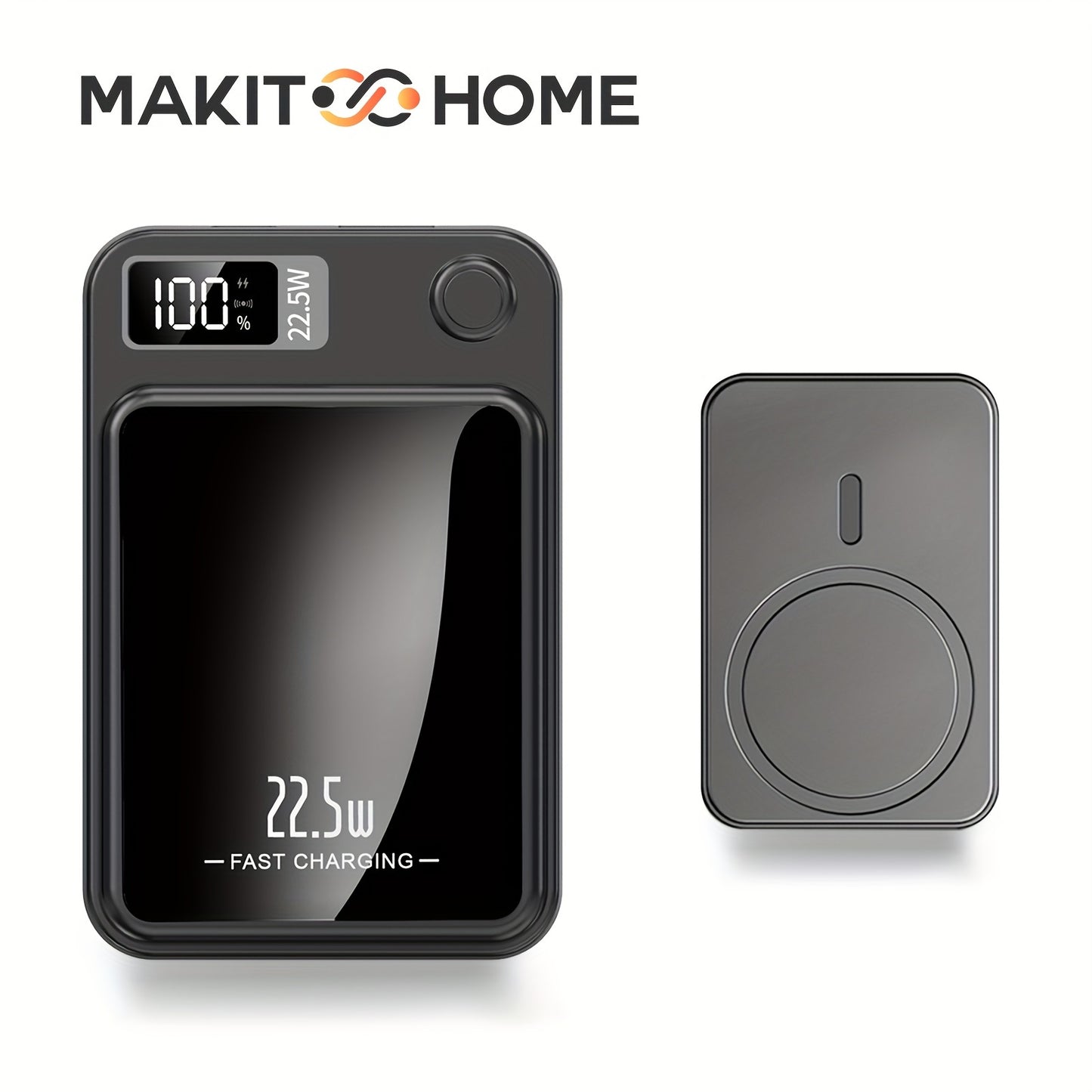 5000mAh/10000mAh High-Speed Magnetic Wireless Power Bank - Portable Charger with LED Display, 22.5W Safe Charging, Wide Compatibility, for iPhone 15 Pro/14 Max/13/12, for Android Phones, Compact And Portable, Stylish Design,