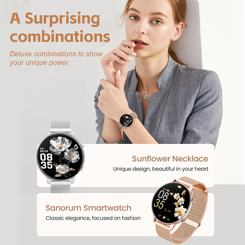 Smart Watches For Women, Answer/Make Calls, 1.39" Smartwatch, 120+ Sports Mode, Pedometer, For Android And IOS, Holiday Gift Idea, For St. Patrick's Day, School Season, Girl's Day