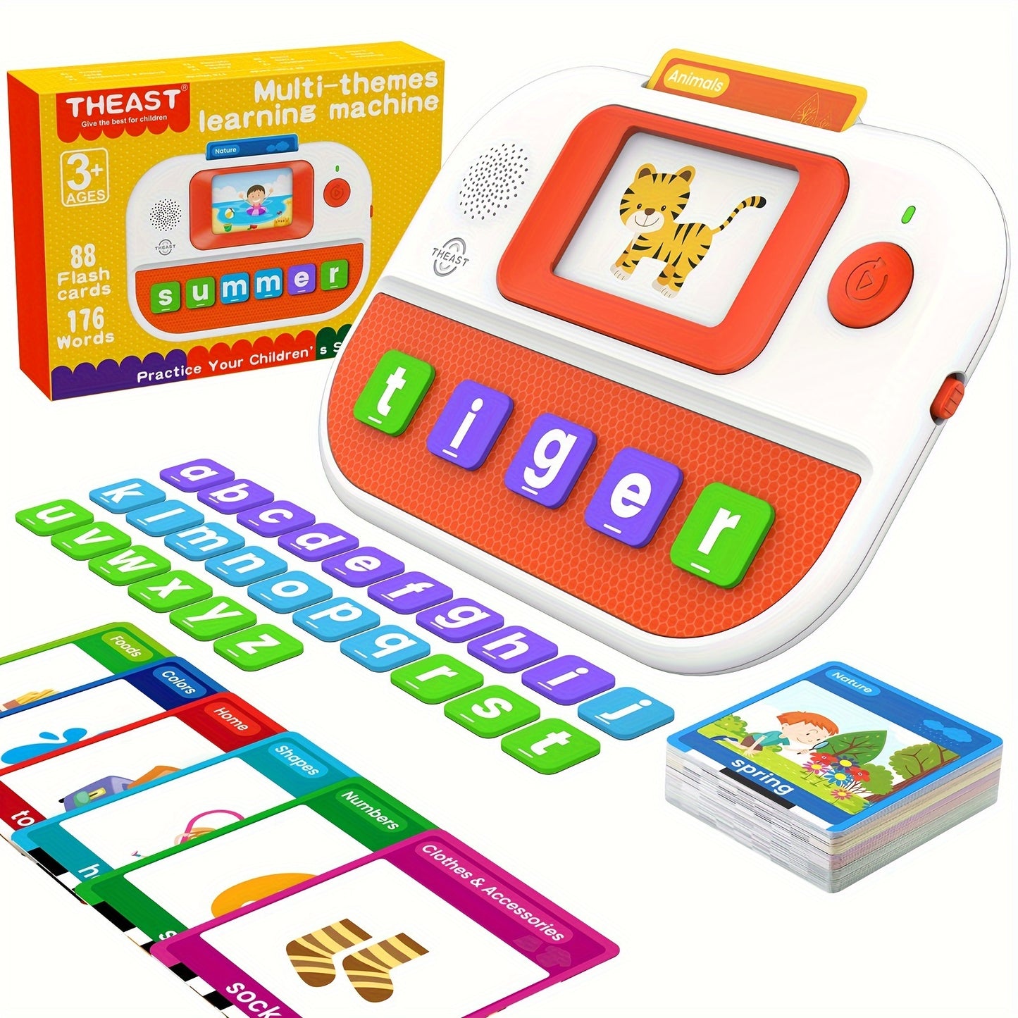 Learning Educational Toys for Kids 1st 2nd Grades, Talking Flash Cards with 176 Sight Words, Alphabet Spelling Games, Speech Therapy Materials, Holiday Birthday Gifts Christmas Halloween Gift
