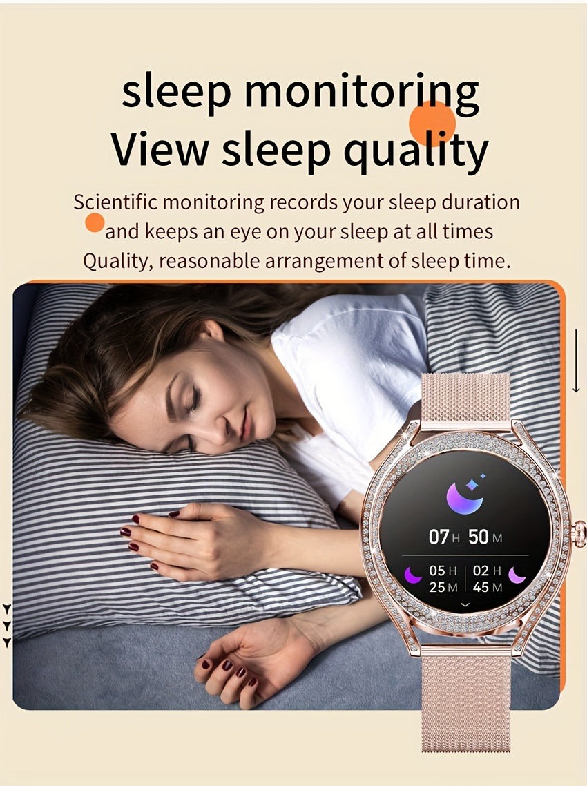 Smart Watch (Answer/Make Call), 128"AMOLED High-definition Color Screen, IP67 Waterproof/ Calculator/ Engineering Test Mode & Shipping Mode/Do Not Disturb Mode/Battery Saver Mode Fitness Watches for Women & Men