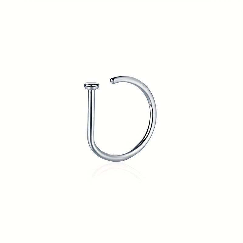 1pc Men's Faux Piercing Nose Ring, Stainless Steel Body Piercing Jewelry