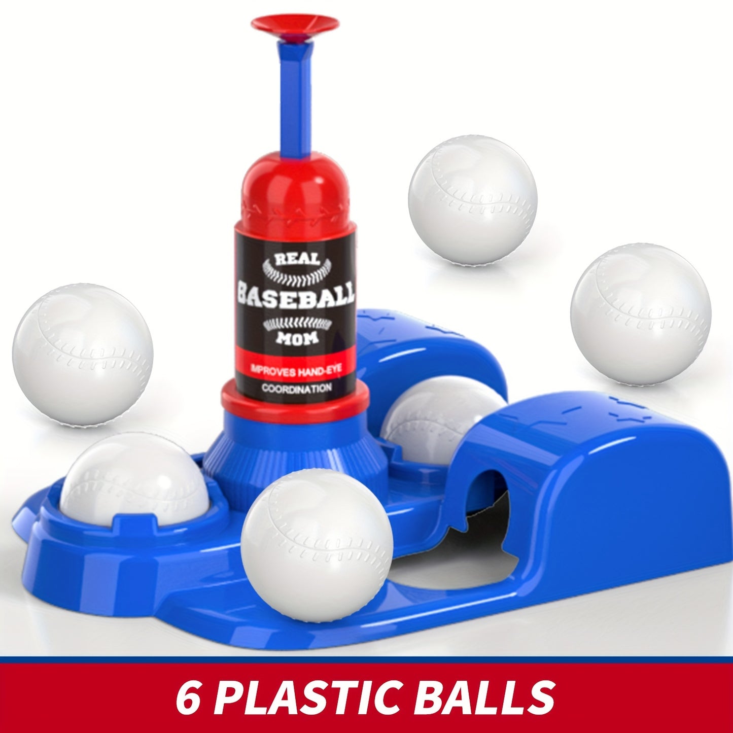 T Ball Set Toys For Kids 3-5 5-8, Kids Baseball Tee For Boys Includes 6 Balls, Auto Ball Launcher, Outdoor Outside Sports T Ball Set Toys Gifts For 3 4 5 6 Year Old Boys Kids Halloween Christmas gift