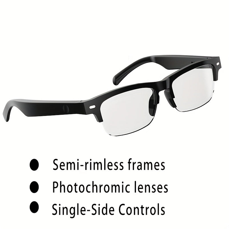 [نظارات ذكية جديدة] نظارات ذكية: نظارات رياضية خارجية جديدة لالتقاط الصور | موسيقى ومكالمات، خفيفة الوزن، تصوير عن بُعد، ميكروفون مدمج ومكبر صوت، خاصية تقليل الضوضاء، تعمل باللمس ومساعد صوتي بالذكاء الاصطناعي، متوافقة مع بروتوكول الإنترنت.