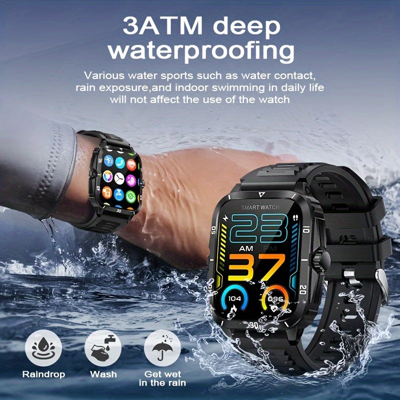 Stylish Multi-Function Smart Watch - Wrist Watches with 1.96" HD Display, 3ATM Waterproof, Wireless Call, Multi Sports Modes, Period Reminder, Weather Forecast, Sleep Monitoring, Sports Pedometer for Android and IOS Devices