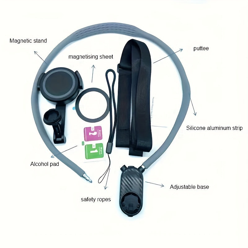 Universal Neck Mount for Phones - Hands-Free POV/Vlog Selfie Holder with Chest Strap for iPhone 15, 14, 13, 12 Series & Android Phones