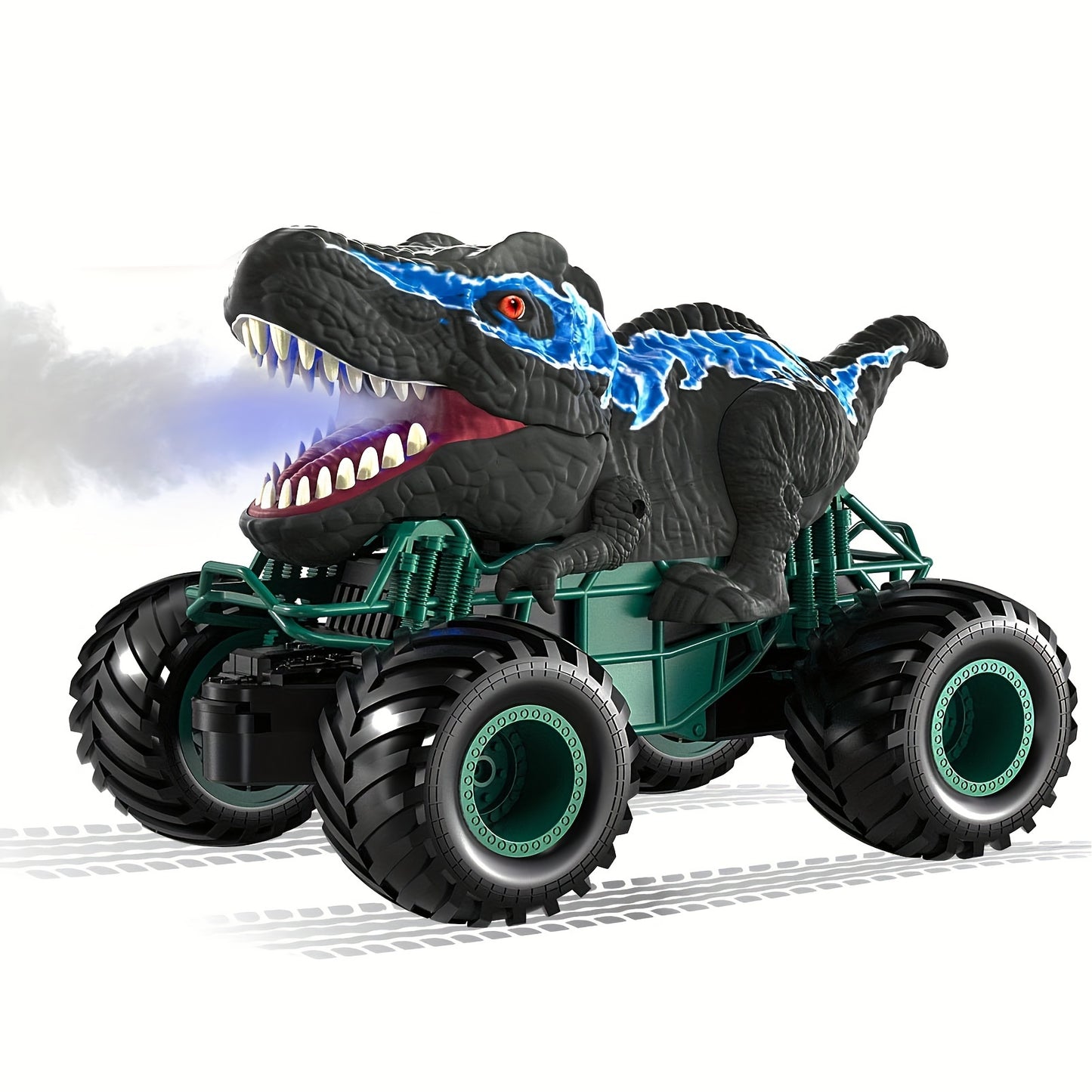 2.4GHz Dinosaur Remote Control Car Toys For Kids Boys 4-7 5-7 8-12, RC Dinosaur Car Toys With Light, Sound, Spray, Indoor Outdoor Toys Gifts For 4 5 6 Year Old Boys, RC Car Toys For Boys