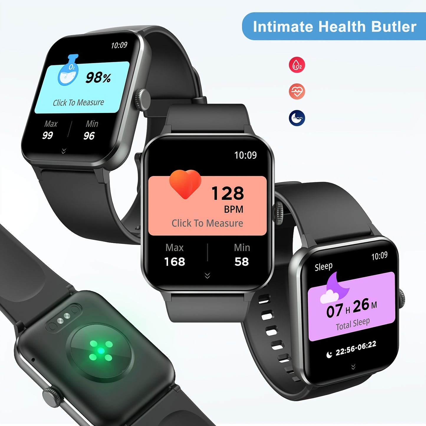 Smart Watch (Answer/Make Call), 1.85" Smart Watches for Men Women Waterproof, 100+ Sport Modes, Fitness Activity Tracker, Health Sleep Monitor, Pedometer, Smartwatch for Android iOS