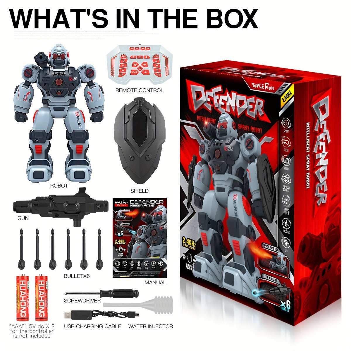 Gesture Sensing RC Robot Toys for Kids, Programmable Remote Control Smart Walking Dancing Robot Toy Gift for Age 3 4 5 6 7 8  Year Old Boys for Birthday Gift Present