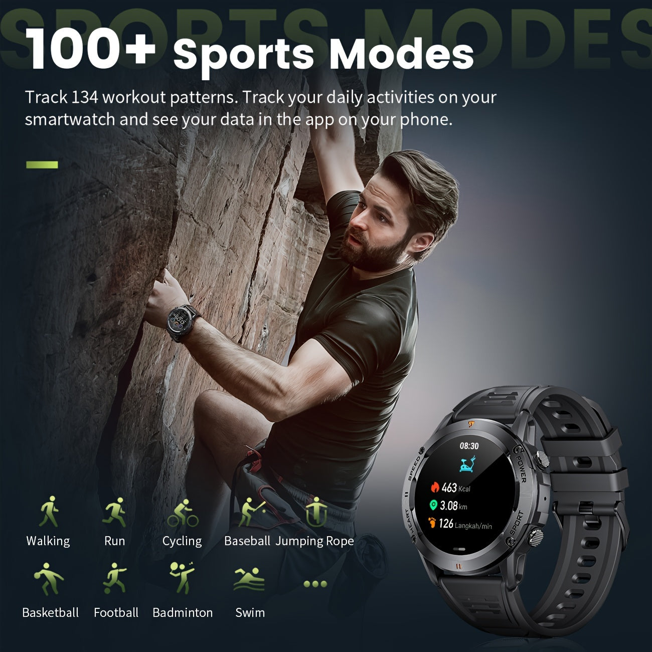 Lige Smart Watch for Men (Answer/Dial Calls) 1.39'' HD Touchscreen Smart watch 400mAh Battery 120 Sports Modes Alarm Clock Music/Camera Control 2 Straps Fitness Watch for Android Phones and iPhone Compatible