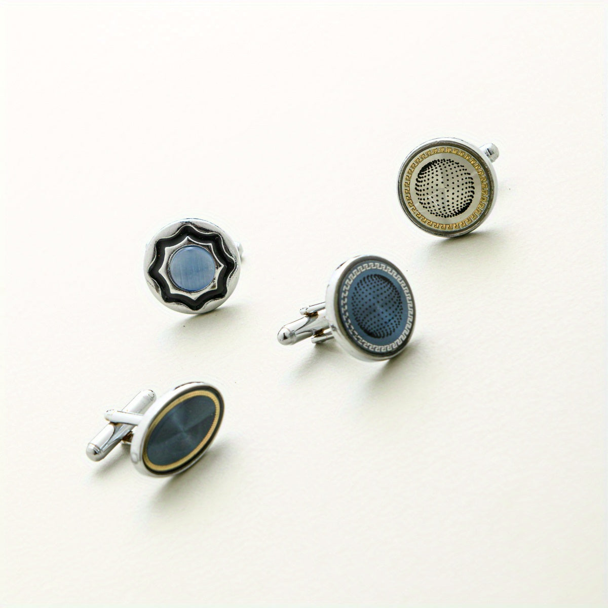 12 Pairs Exquisite Wedding Cufflinks Collection - Multiple Styles, Creative Jewelry Designs, Gift Box Packaging, Ideal for Groomsmen, Father of the Bride, and Wedding Party