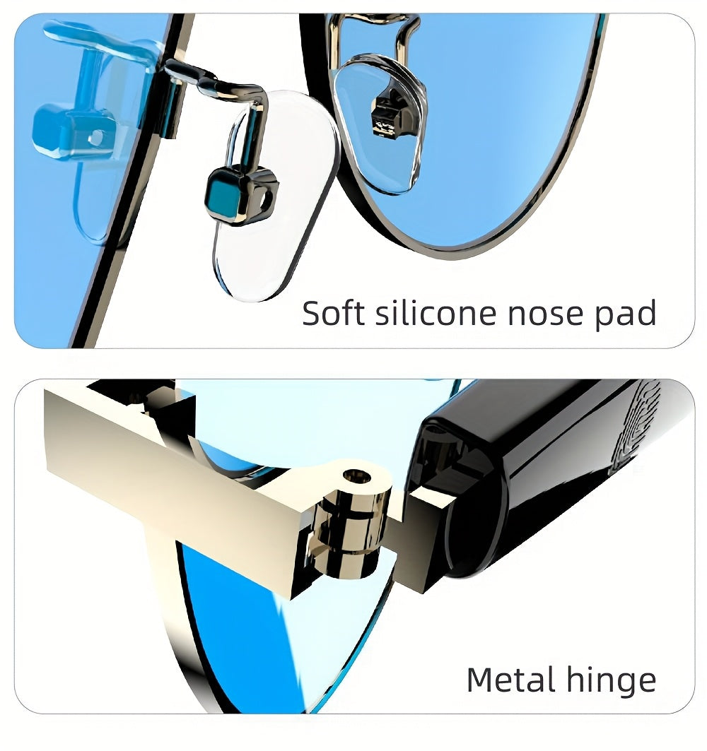 نظارات صوتية ذكية جديدة وعصرية مزودة بميكروفون ومكبر صوت مدمجين، مكالمات صوتية عالية الدقة، جودة صوت عالية الدقة، مناسبة للقيادة والعمل في الهواء الطلق والارتداء المنزلي اليومي، متوافقة مع هواتف IOS/Android، مناسبة لـ