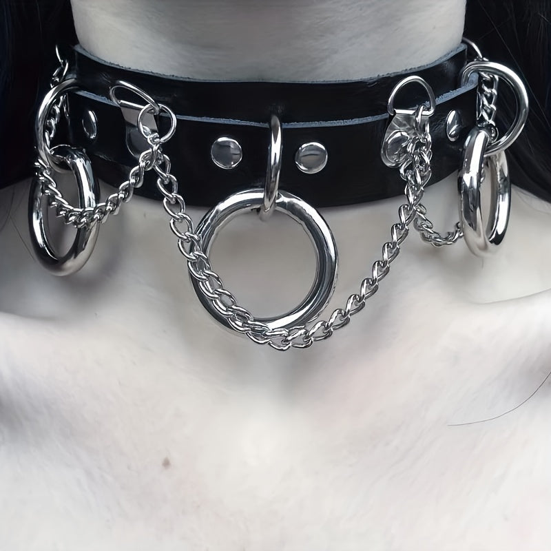 Punk Gothic Choker Necklace Dark Metal Decoration Y2k Choker Neck Jewelry