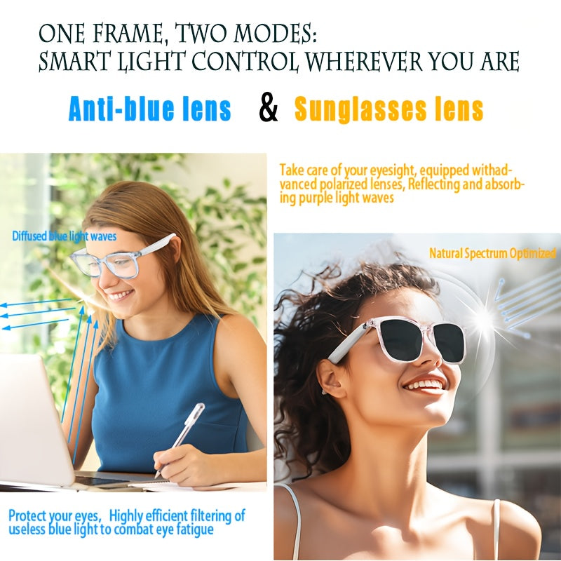 [نظارات ذكية جديدة] نظارات ذكية: نظارات رياضية خارجية جديدة لالتقاط الصور | موسيقى ومكالمات، خفيفة الوزن، تصوير عن بُعد، ميكروفون مدمج ومكبر صوت، خاصية تقليل الضوضاء، تعمل باللمس ومساعد صوتي بالذكاء الاصطناعي، متوافقة مع بروتوكول الإنترنت.