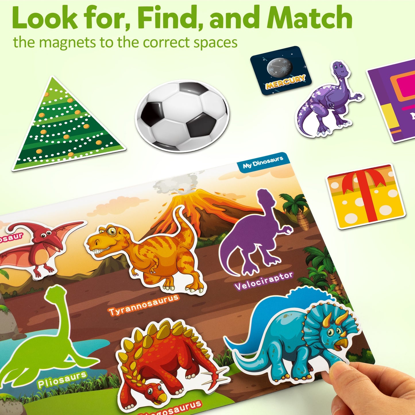 Coogam Back-to-school Season Preschool Magnetic Busy Book, 9 Themed Stickers Toys Fine Motor Skills Learning Binder Quiet Book Toys For Kids Home Kindergarten, Without Battery