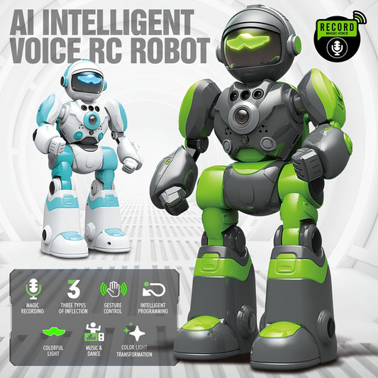 RC AI Robot Gesture Control Voice Command Programmable Touch-sense Music Song Dance Remote Control Robot For Children's Toys For Kids Ages 3+ Boys And Girls For Birthday Gifts