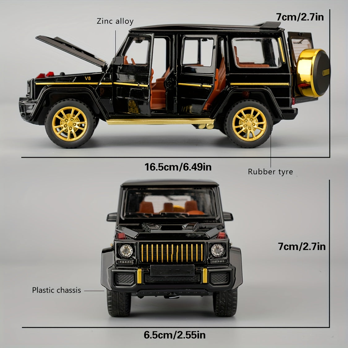 لعبة نموذج سيارة رياضية متعددة الاستخدامات بمقياس 1:32، صوت وإضاءة، سيارة سحب للخلف مصنوعة من سبائك الزنك، هدية للأطفال الأولاد والبنات، نموذج سيارة قابل للجمع، هدايا للأطفال (أسود)