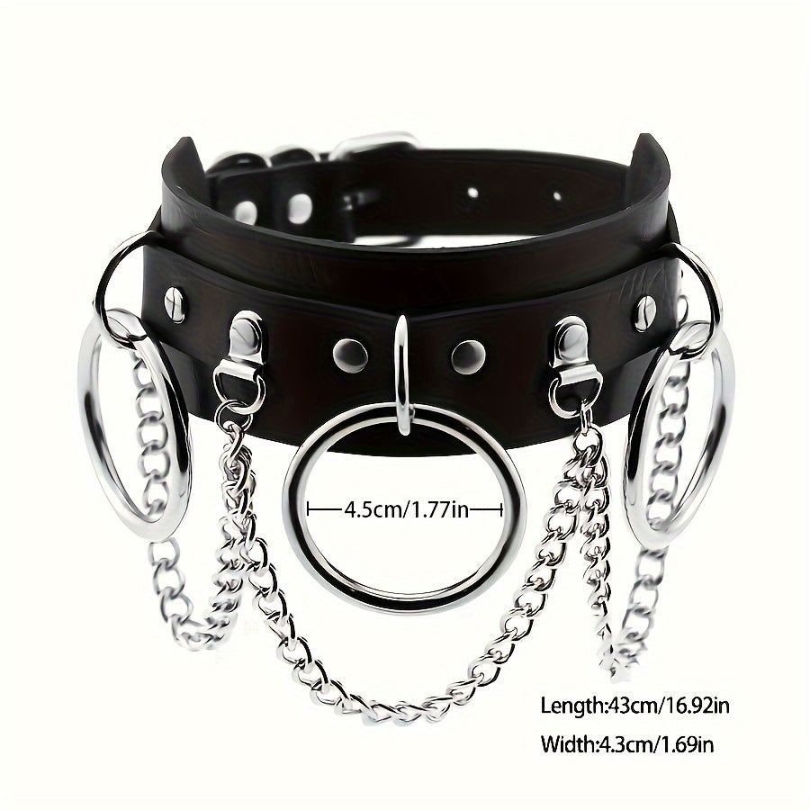 Punk Gothic Choker Necklace Dark Metal Decoration Y2k Choker Neck Jewelry