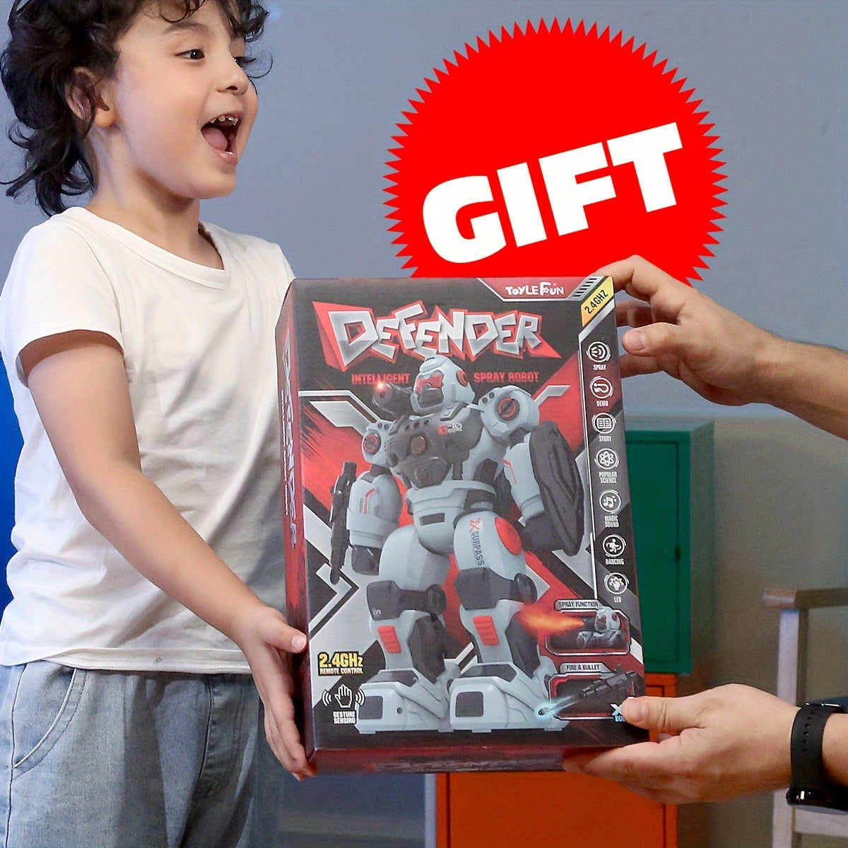 Gesture Sensing RC Robot Toys for Kids, Programmable Remote Control Smart Walking Dancing Robot Toy Gift for Age 3 4 5 6 7 8  Year Old Boys for Birthday Gift Present