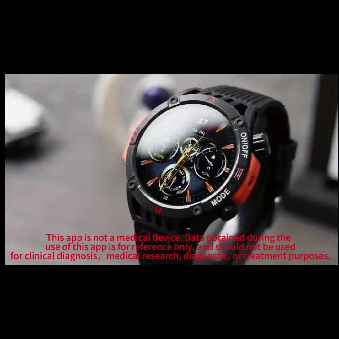 Military Smart Watch For Men Answer/Make Call, Outdoor Waterproof Tactical Sports Smartwatch With LED Flashlight Compass, Sleep Monitor Fitness Tracker Watches For IP Android Phone