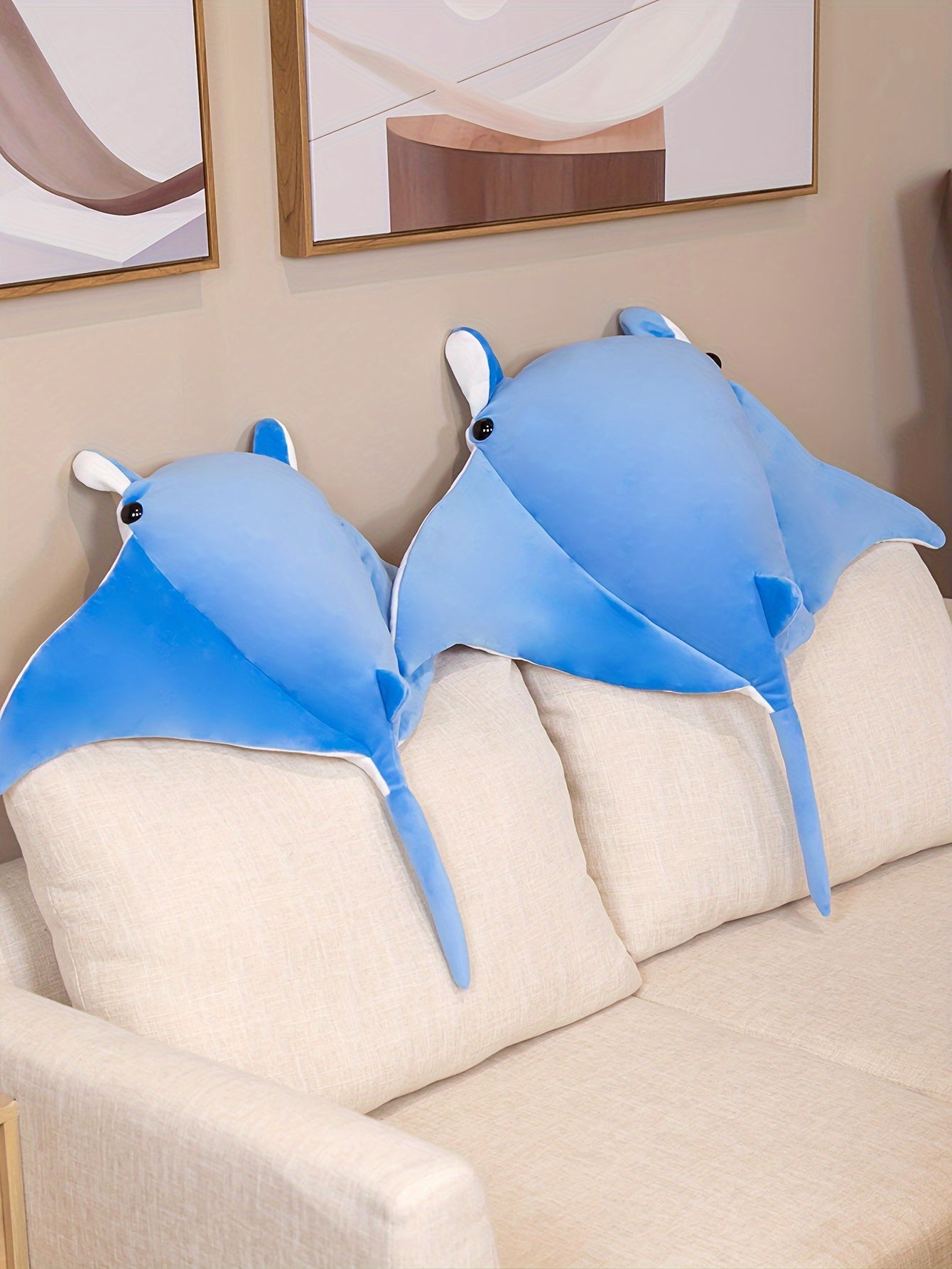 1pc, Batfish Devil Fish Doll Plush Toy, Soft Plush Toy, Plush Pillow, Hugging Pillow, Toys For Kids, Gift For Kids, Birthday Gift, Home/Room/Bed/Sofa/Car Decor