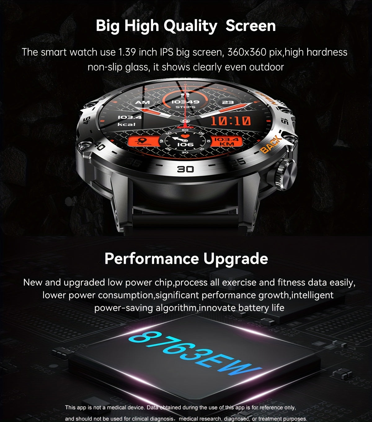 LIGE HD Smart Watch - Stylish Wrist Watches for Women Men with Wireless Call, 1.39" High-Definition Display, Multi-Sports Modes, Information Alerts, Sedentary Reminders, Music Control, Sports Pedometer, and Heart Rate Monitor