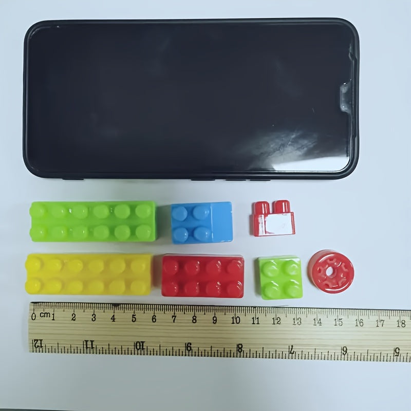 100pcs Building Blocks Set, Educational Toys For Kids, DIY Medium Bricks Gift Set For Boys & Girls (Random Colors) Halloween/Thanksgiving Day/Christmas Gift