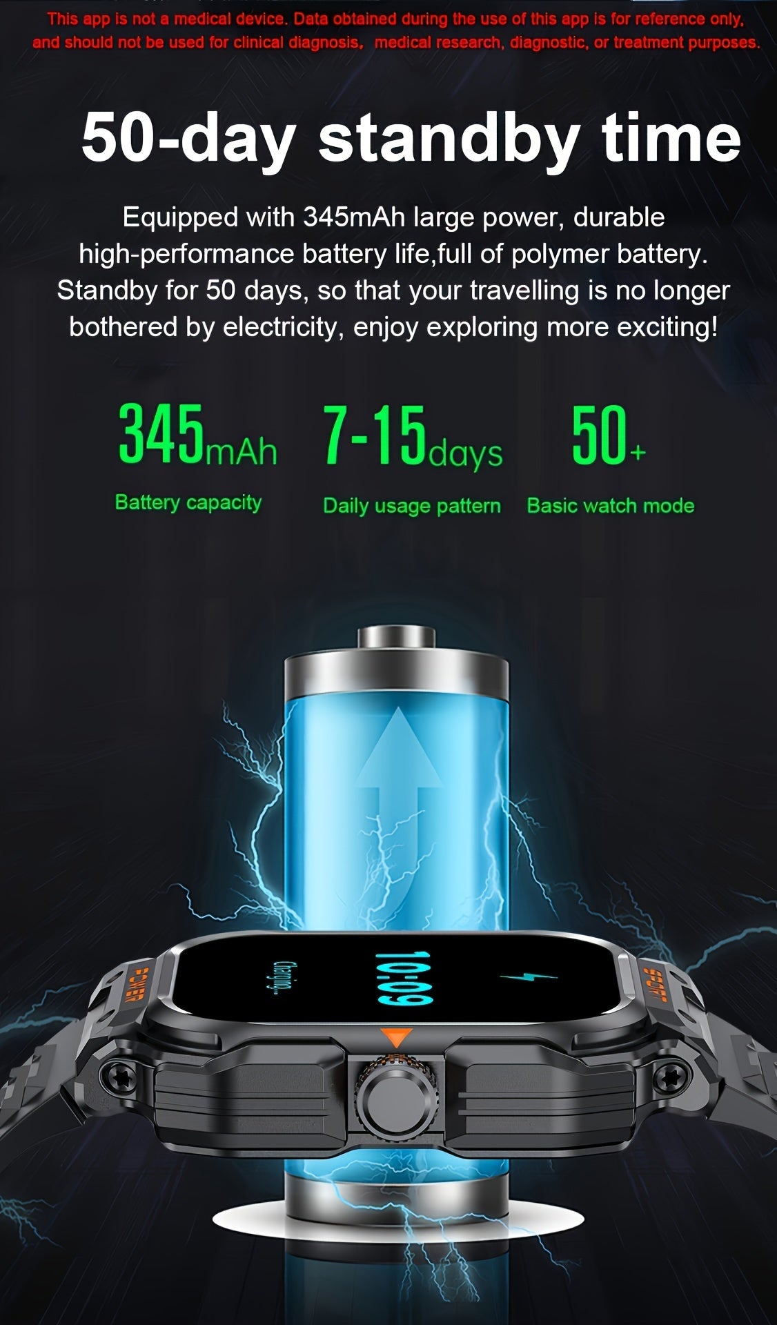 [2-in-1 Headset Smartwatch] LONZERUI new 2-in-1 headset smartwatch for men and women Bluetooth call waterproof smartwatch, 2.01 inch full touch screen display, with messages, answering calls, information reminders, for iPhone